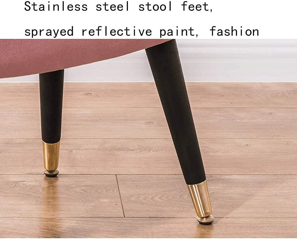 Modren Ottman | Footrest for Living Room Home & Office | Bench Seat Stool Fabric Velet, Shoe Change Bench, (Light Gry)