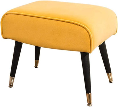 Modren Ottman | Footrest for Living Room Home & Office | Bench Seat Stool Fabric Velet, Shoe Change Bench, (Yello)