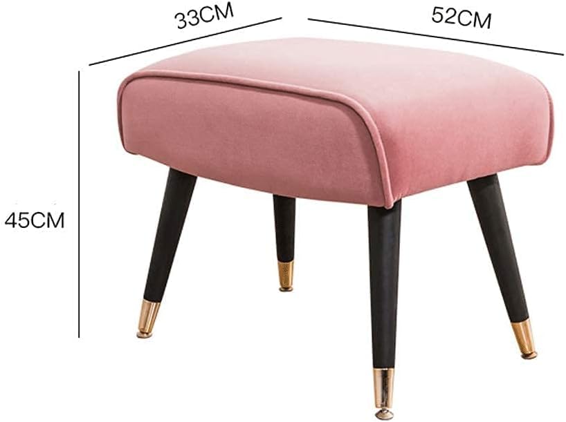 Modren Ottman | Footrest for Living Room Home & Office | Bench Seat Stool Fabric Velet, Shoe Change Bench, (Yello)