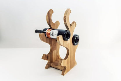 Belief Wooden Tabletop Wine Bottle Rack - Elegant Countertop Storage for Bottles, Durable Wine Bottle Holder Stand, Perfect for Home & Kitchen Decor