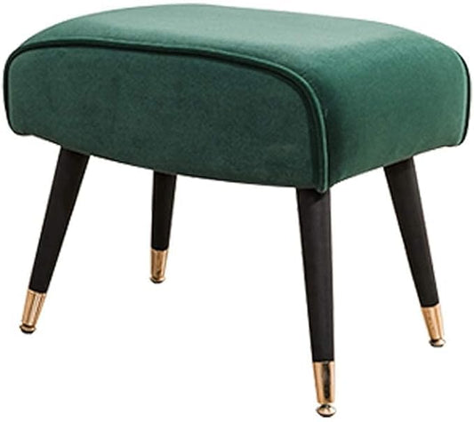 Modren Ottman | Footrest for Living Room Home & Office | Bench Seat Stool Fabric Velet, Shoe Change Bench, (Green)