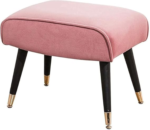 Modren Ottman | Footrest for Living Room Home & Office | Bench Seat Stool Fabric Velet, Shoe Change Bench, (Pinck)