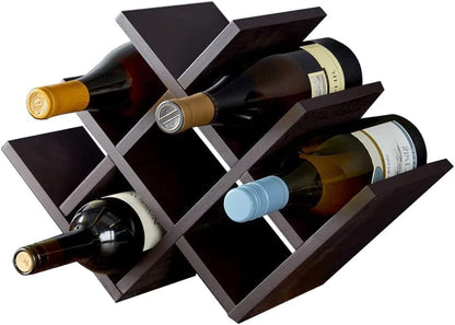 Modern Wooden Tabletop Wine Rack - Organize Your Collection