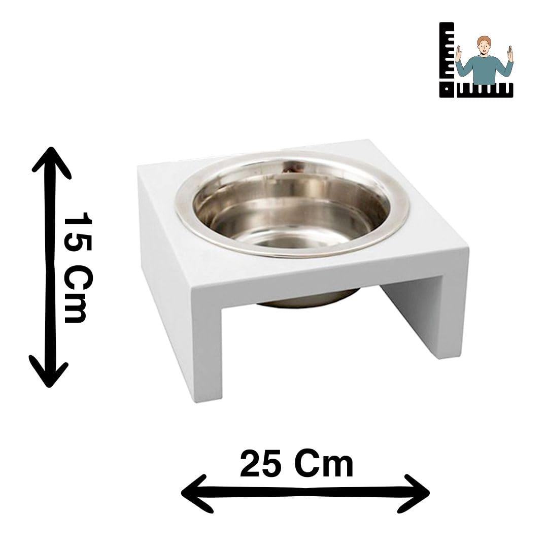 Modern Elevate Dog Bowl Stand Beautiful Raised Pet Feeder Bowl Stand for Providing Food and Water to Beloved for Small Breed Dog Puppies&Cats (Black)