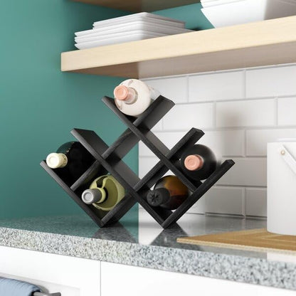 Modern Wooden Tabletop Wine Rack - Organize Your Collection