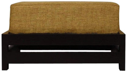 Wooden Stool For Kitchen | Low Height Ottoman Stool With Cushion For Living Room | Sheesham Wood, Warm Chestnut, 38 Centimeters, Bloom Beauty, Brown