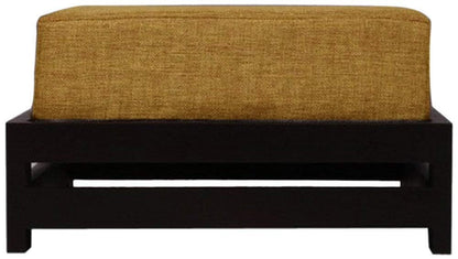 Wooden Stool For Kitchen | Low Height Ottoman Stool With Cushion For Living Room | Sheesham Wood, Warm Chestnut, 38 Centimeters, Bloom Beauty, Brown