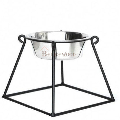 Dog Food Stand with Bowl | Dog Feeder | Dog Bowl Stand with Stainless Steel Feeding Bowl |