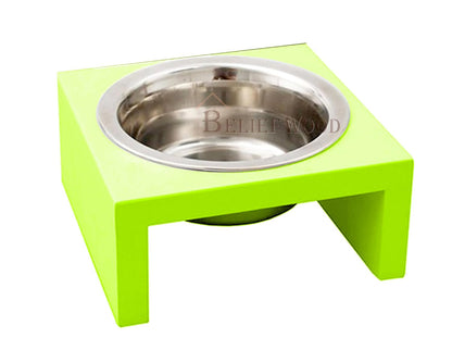 Modern Elevate Dog Bowl Stand Beautiful Raised Pet Feeder Bowl Stand for Providing Food and Water to Beloved for Small Breed Dog Puppies&Cats (Yellow)