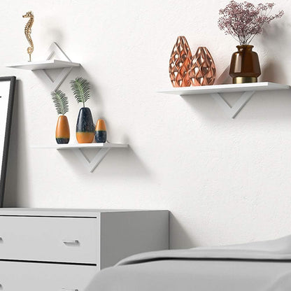 White Floating Shelf, 3 Sets of White Wall-Mounted Shelves, Modern Home Decoration Storage Shelf, with Invisible Accessories, Bedroom, Office, Living Room, Kitchen, etc