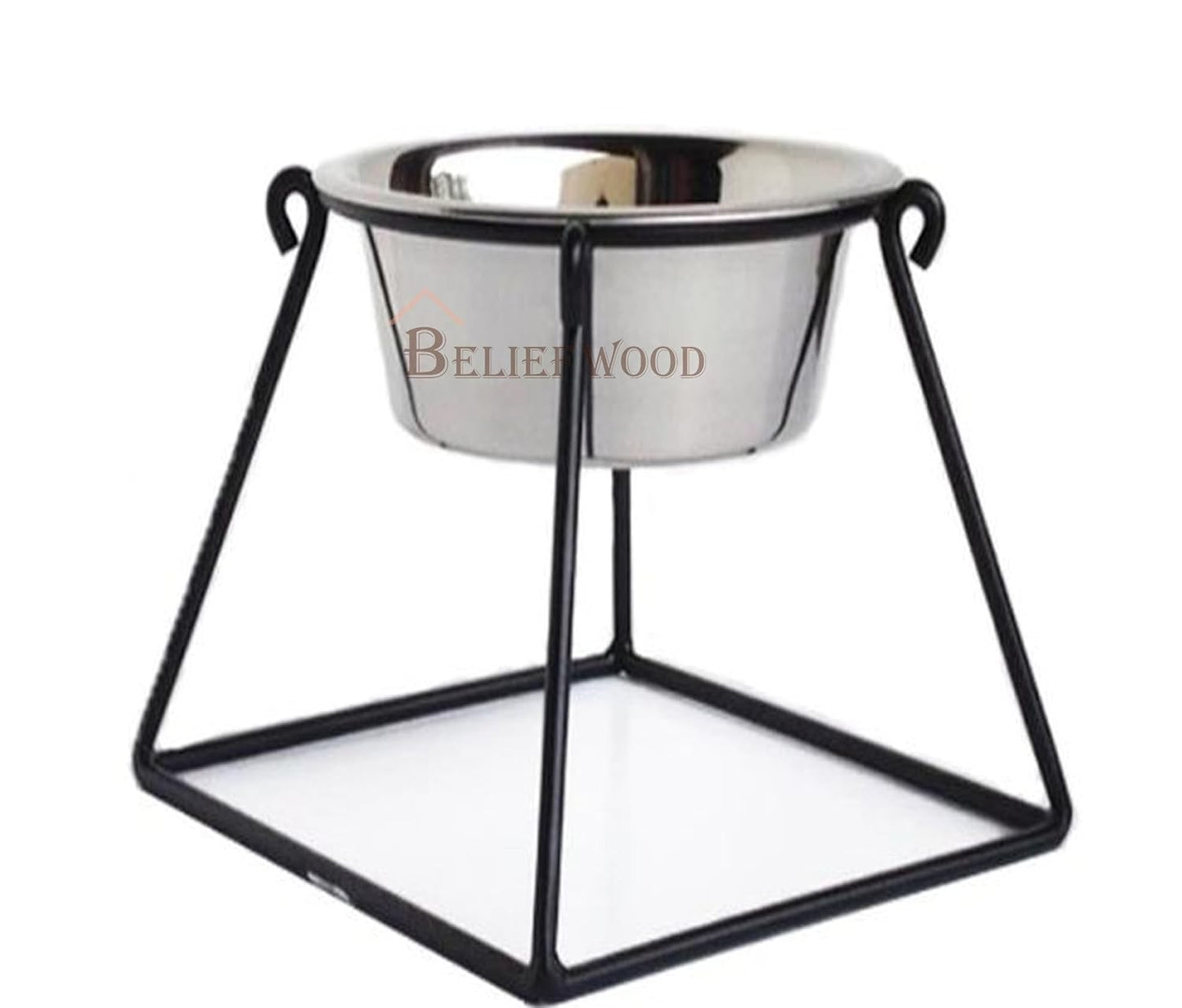 Dog Food Stand with Bowl | Dog Feeder | Dog Bowl Stand with Stainless Steel Feeding Bowl |