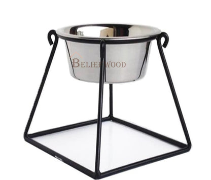 Dog Food Stand with Bowl | Dog Feeder | Dog Bowl Stand with Stainless Steel Feeding Bowl |