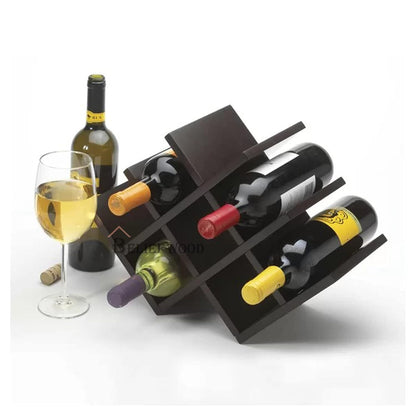 Modern Wooden Tabletop Wine Rack - Organize Your Collection