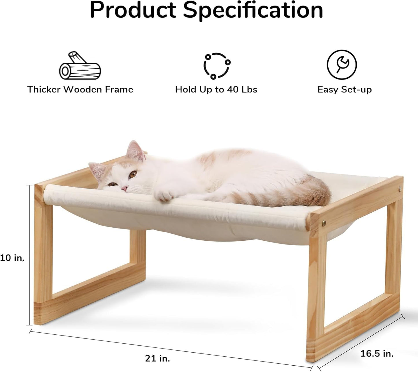 Natural Wooden Pet Bed | Comfortable & Stylish Bed for Dogs & Cats | Durable, Eco-Friendly & Non-Toxic Design | Ideal for All Ages