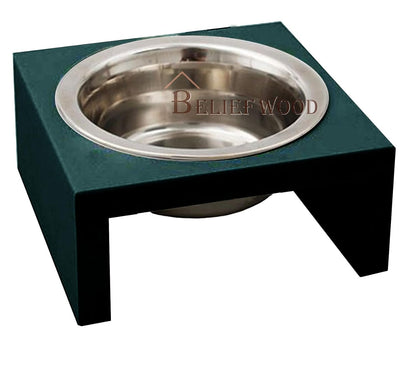 Modern Elevate Dog Bowl Stand Beautiful Raised Pet Feeder Bowl Stand for Providing Food and Water to Beloved for Small Breed Dog Puppies&Cats (Black)