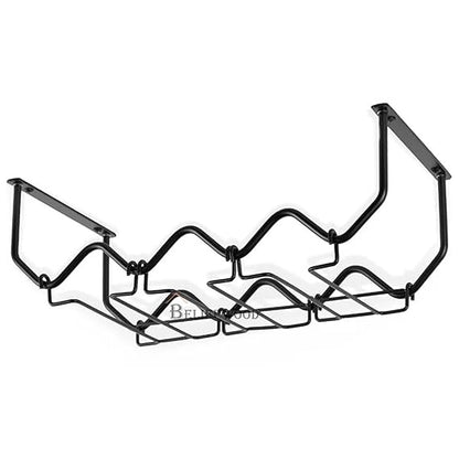 Iron Bottle Hanging Wine Bottle & Glass Rack Wine Rack Wine Bottle Holder Glass Hanging Rack Wine Bottle and Glass Holder Wine Bottle and Glass Rack