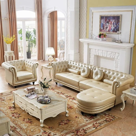 Luxury Modern Chesterfield Velvet Sofa Set