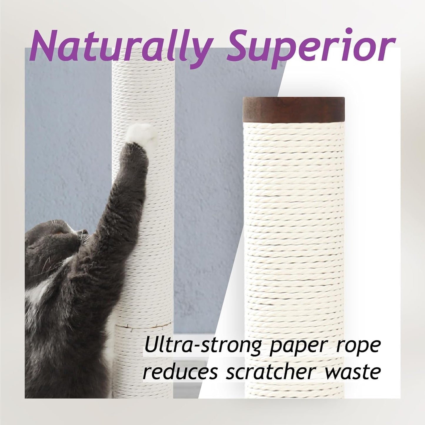 Natural Wooden Pet Tree for Cats & Dogs | Strong, Eco-Friendly Climbing & Scratching Tree Ages | Stylish Pet Tree for Your Home