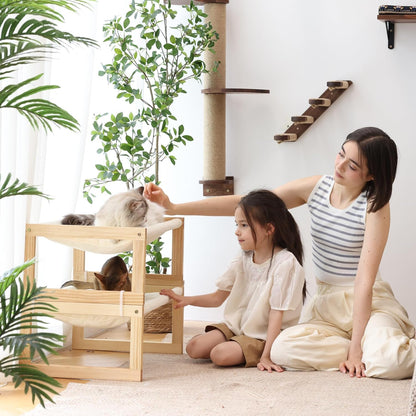 Natural Wooden Pet Bed | Comfortable & Stylish Bed for Dogs & Cats | Durable, Eco-Friendly & Non-Toxic Design | Ideal for All Ages