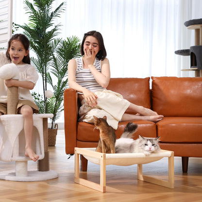 Natural Wooden Pet Bed | Comfortable & Stylish Bed for Dogs & Cats | Durable, Eco-Friendly & Non-Toxic Design | Ideal for All Ages