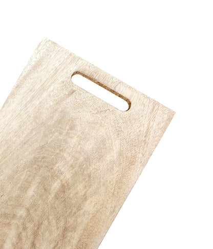 Belief Wood Anti-Bacterial Single Solid Block Mango Wood Chopping Board/Wood Cutting Board Multi-Purpose & Perfect Kitchen Gift for Home Cooks (12x8 Inches, Medium)