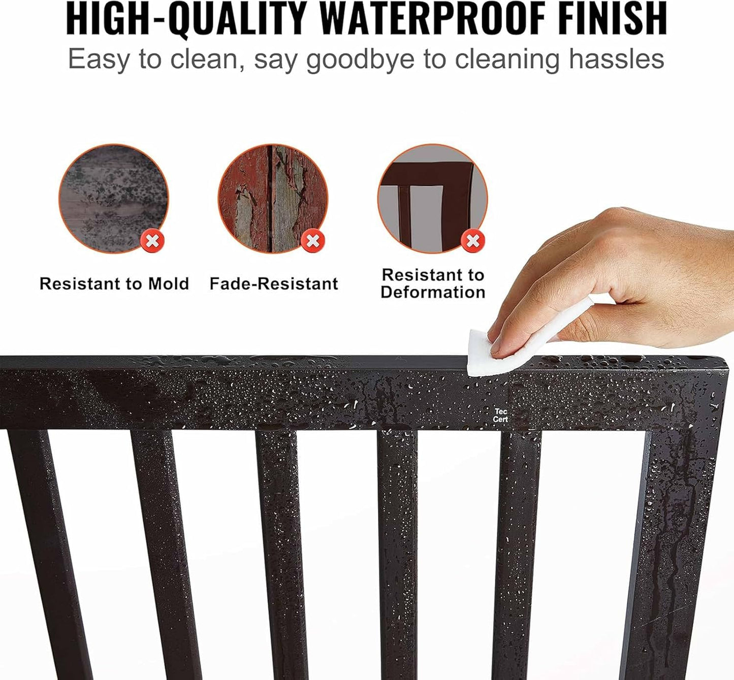 Freestanding Dog Gate | Foldable Wooden Pet Safety Gate for Dogs & Kids | Indoor Barrier with Support Feet for Stairs, Doorways, Hallways & Kitchens - 24" (Brown, 4 Panel)