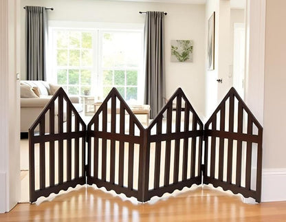 Pet Barriier Portable Safety Gate | Indoor Barrier | Room Divider for Pets and Baby | Dog Fence Partition for Living Room Bedroom (4 Panel)