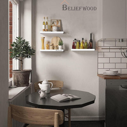 Floating Shelves Solid Wood Wall Shelves Set of 3 Wall Mounted Floating Shelf for Bedroom Living Room Bathroom Kitchen Shelves for Wall Decor Storage etc.
